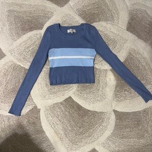 Women's Blue Striped Sweater